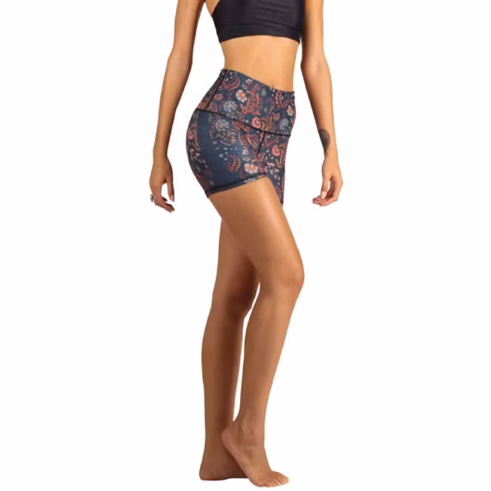Yogashorts Joey Festival Denim Floral - Yoga Democracy