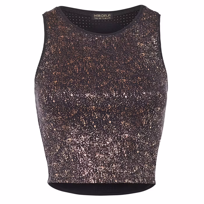 Crop Top Sparkling Black - Mandala
