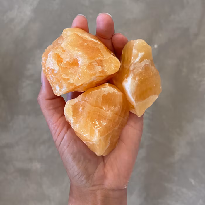 Orange Kalcit Rå XL