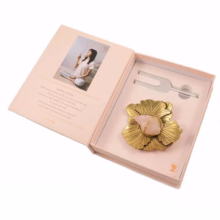 Sound Healing kristall kit Rosenkvarts Lotus Gold - Ariana Ost