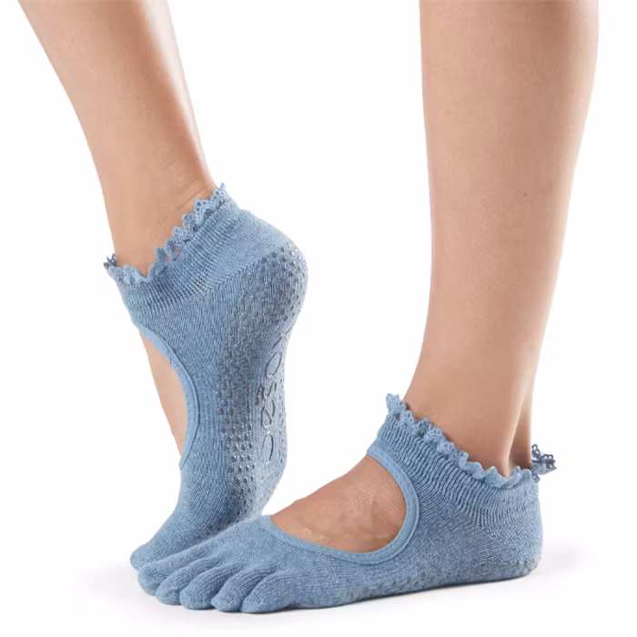 Yogastrumpor Fulltoe Bella Grip Denim Lace - ToeSox