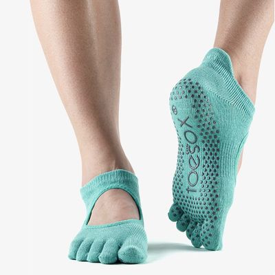 Yogastrumpor Fulltoe Bellarina Grip Aqua - Toesox