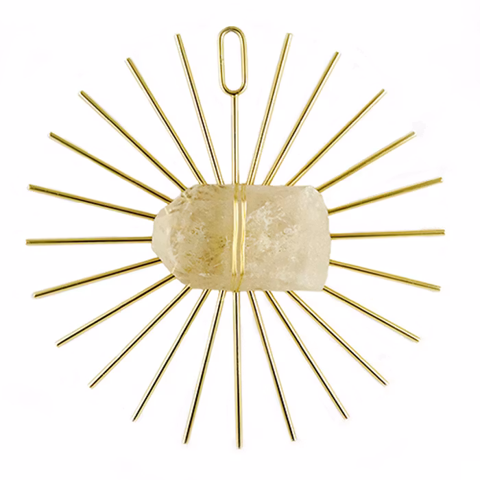Kristall Healing grid Quartz Sunburst Gold - Ariana Ost