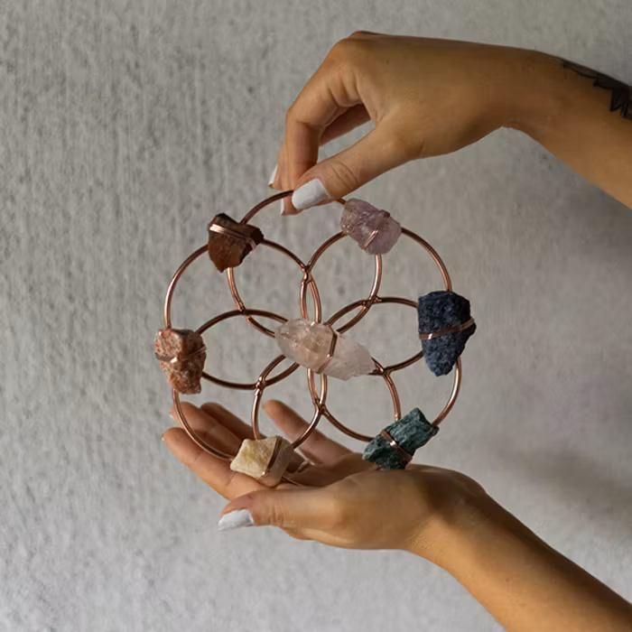 Chakra Balancing Flower of Life Healing grid Rosé- Ariana Ost