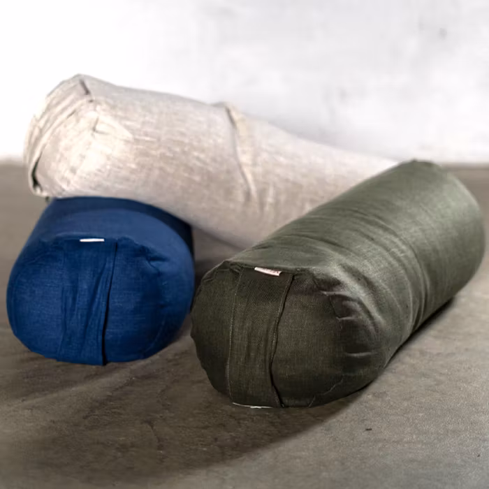 Yogabolster linne Khakigrön - Heppa Design