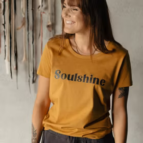 T-shirt "Soulshine" Ochre vintage - Soul Factory T-shirt "Soulshine" Ochre vintage - Soul Factory