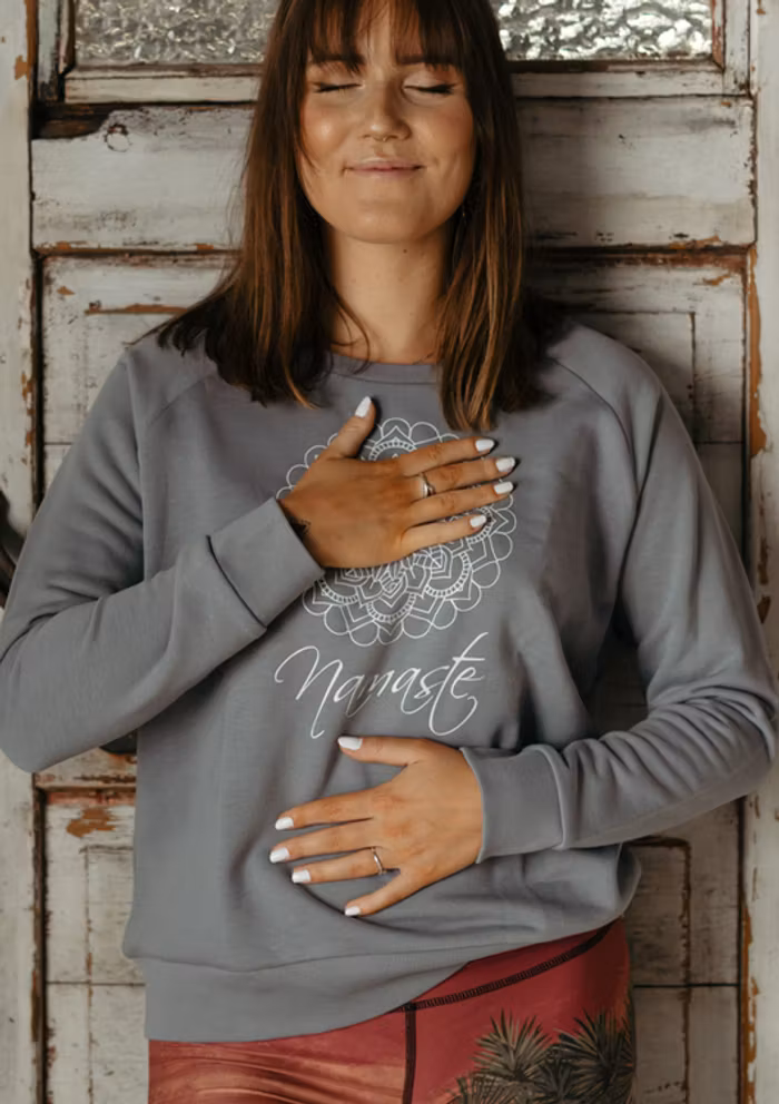 Sweatshirt "Namaste" Mandala Lavendel - Soul Factory