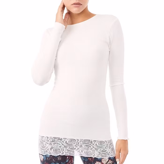 Yogatröja Long Shirt White - Mandala