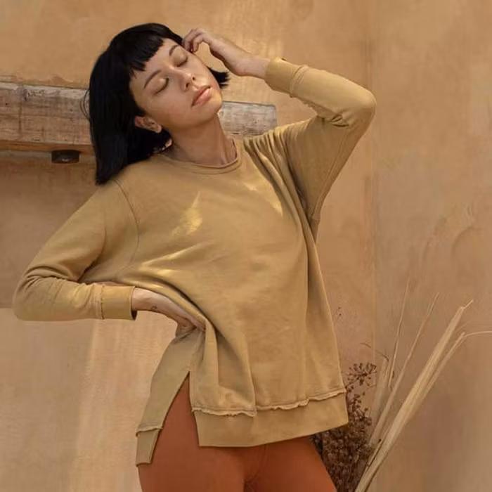 Sweatshirt Ananda crew caramel - Indigo Luna