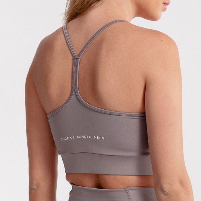 Sport-BH Yoga Leia Piped Taupe - DOM
