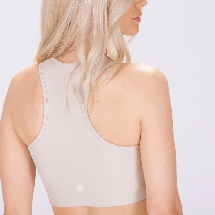 Sport-BH Yoga Midi Crop Top Cream - Sisterly