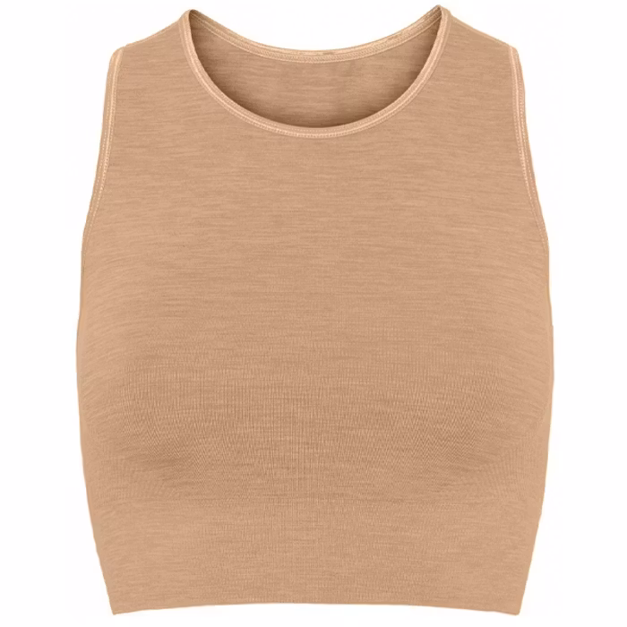 Seamless Crop Top Camel - Moonchild Yogawear