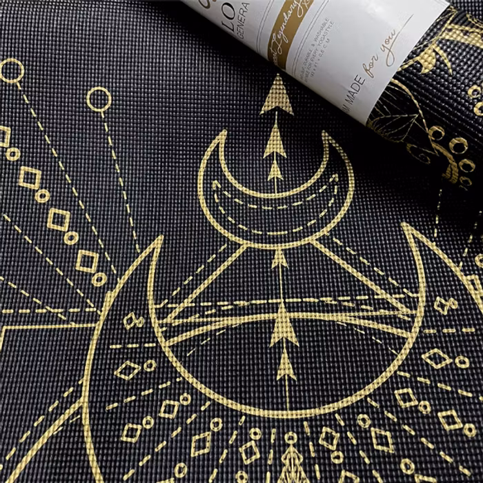 Yogamatta Sacred Extra Thick Black 6mm - Love Generation