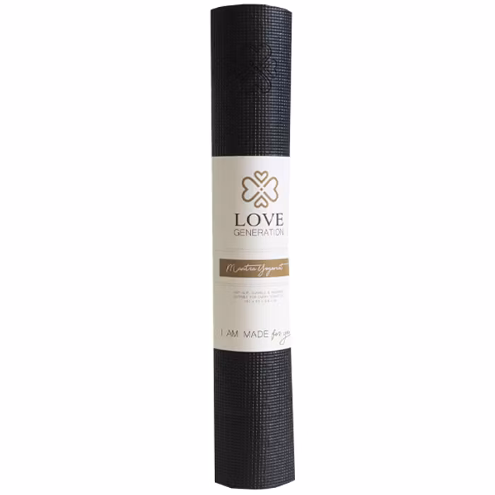 Yogamatta Mantra Black 4mm - Love Generation