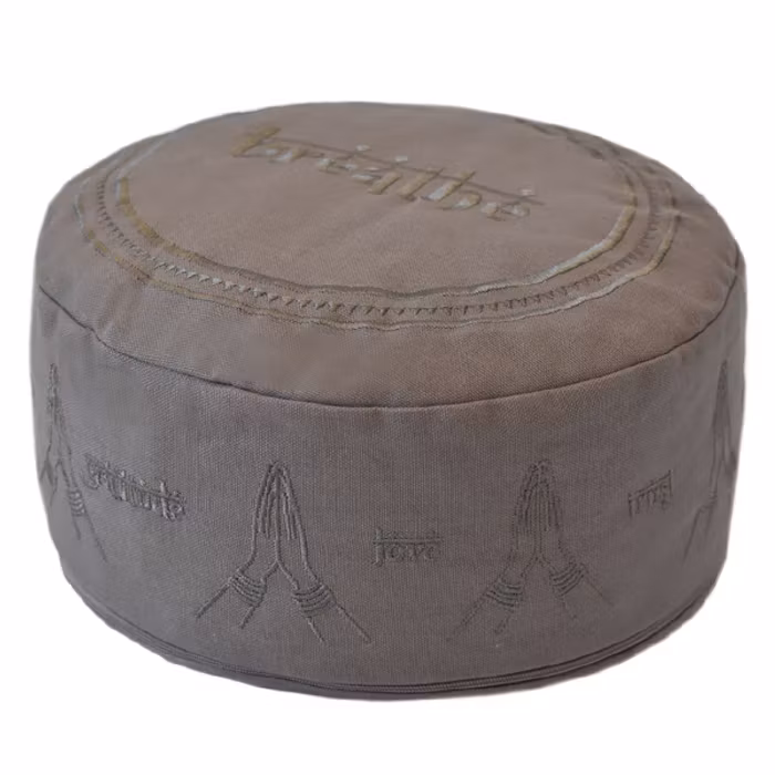 Meditationskudde Breathe Warm Grey - Love Generation