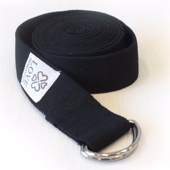 Yogabälte Cotton Black - Love Generation