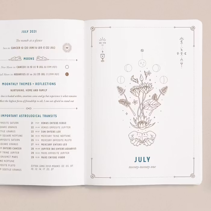 Kalender 2021 Astrological Planner White - Magic of I