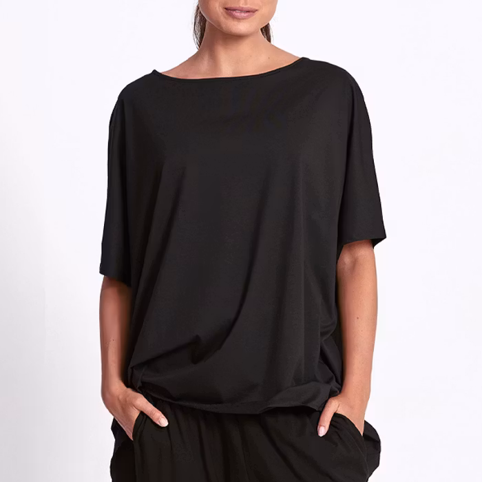 Yogatröja Oversized Drape Tee Black - Dharma Bums