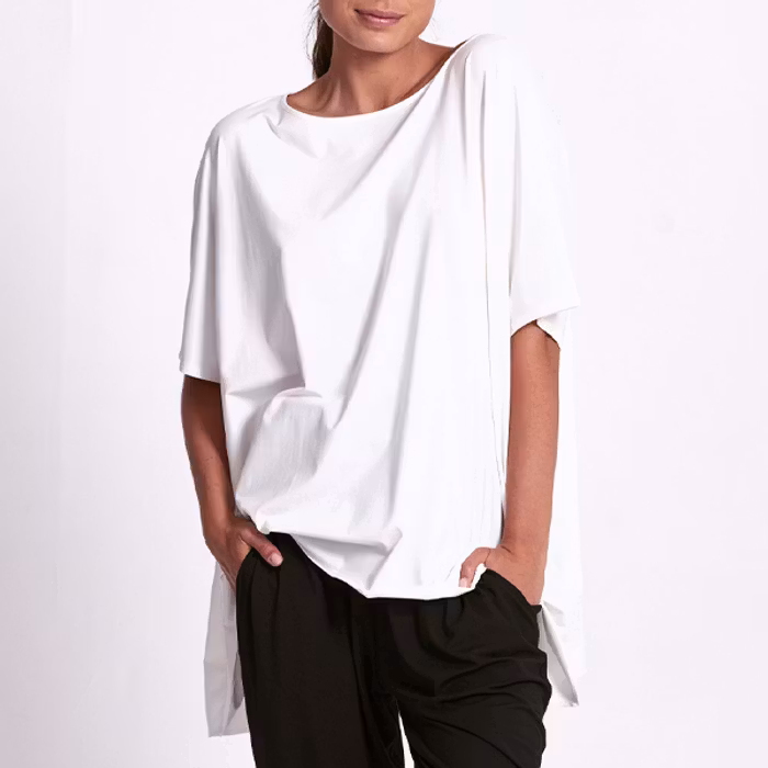 Yogatröja Oversized Drape Tee White - Dharma Bums
