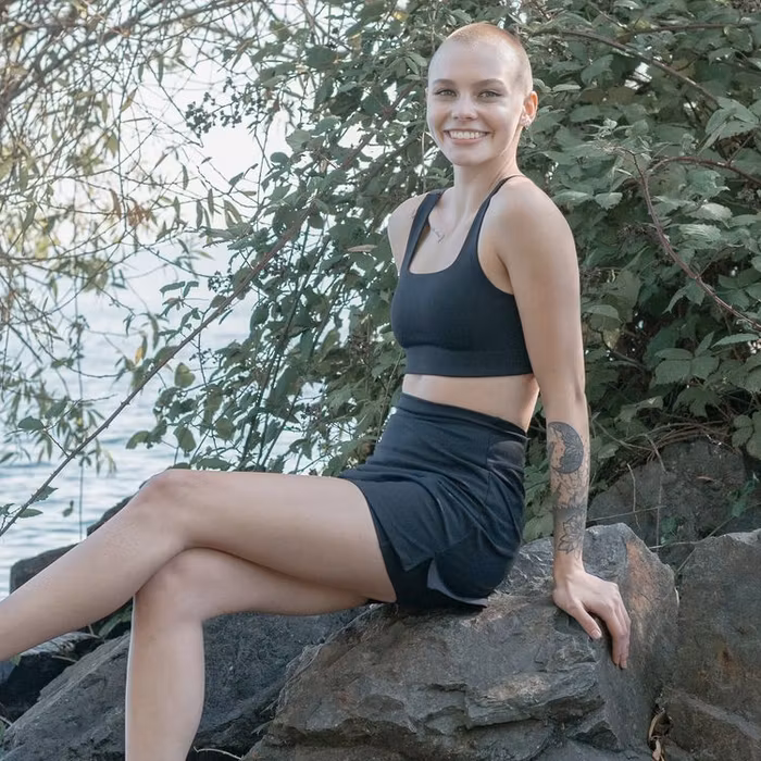 The skort kjol/shorts Black - Girlfriend Collective