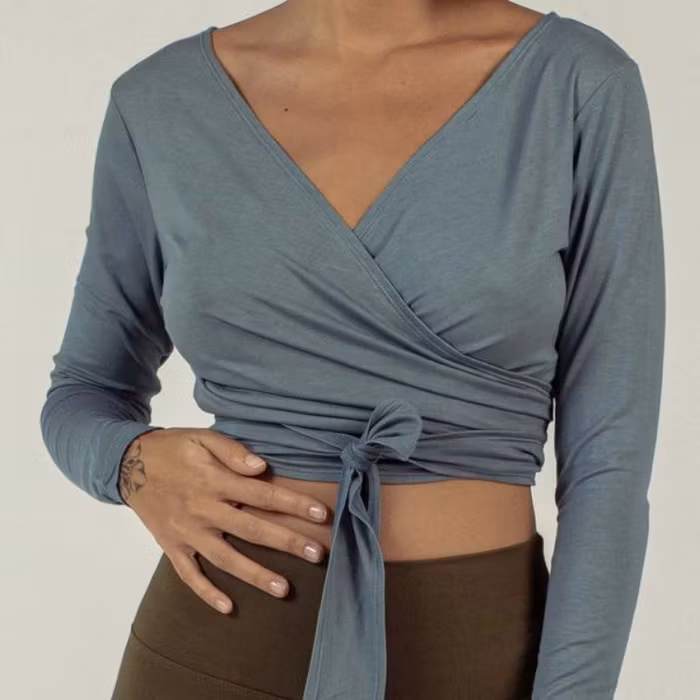 Yogatröja Moksha Wrap Top Indigo - Indigo Luna