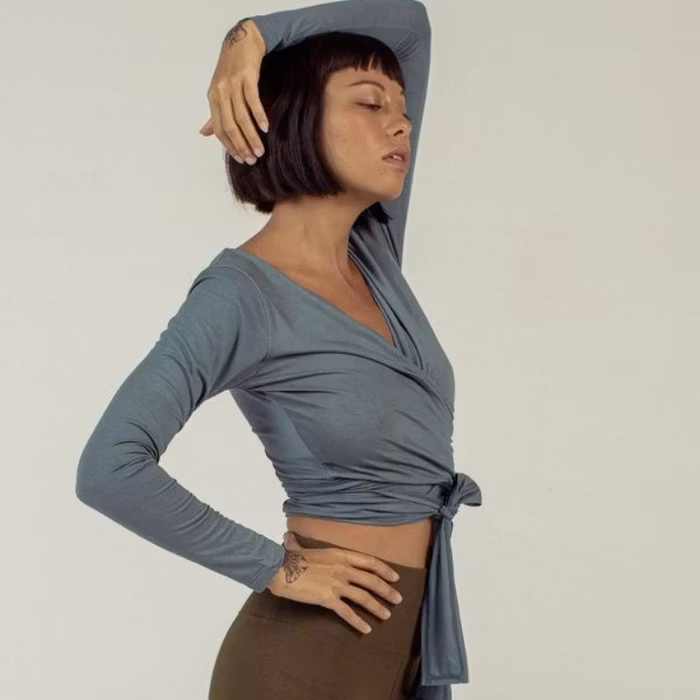 Yogatröja Moksha Wrap Top Indigo - Indigo Luna