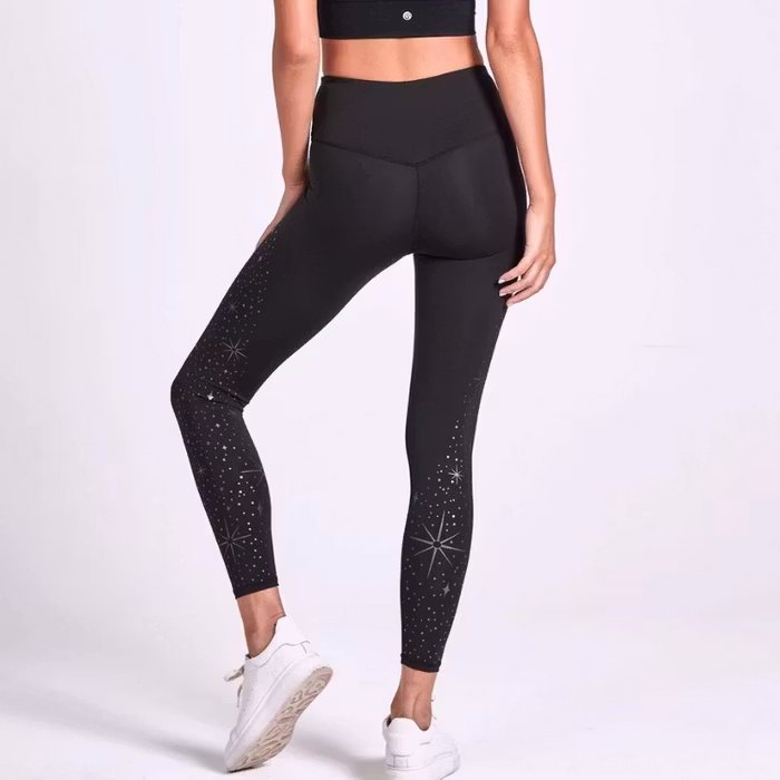 Yogaleggings Dark star foil High Waist 7/8 - Dharma Bums
