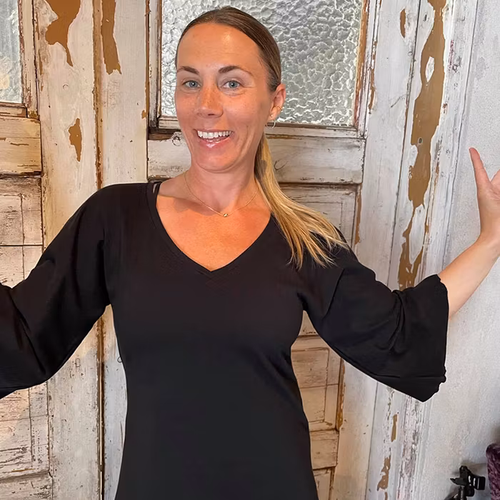 Ekologisk klänning/kaftan Peace black Limited Edition - Santa Ni