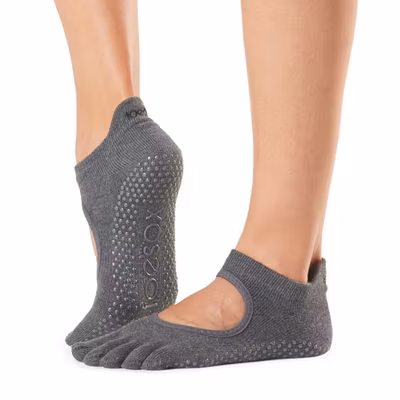 Yogastrumpor Fulltoe Bellarina Grip Charcoal - Toesox