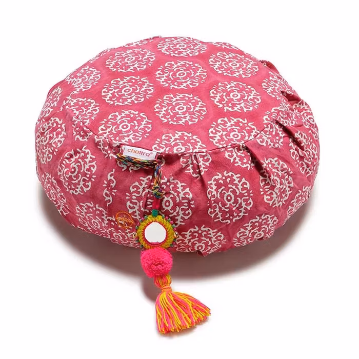 Meditationskudde Chattra Zafu "Fuchsia Suzani" - Chattra