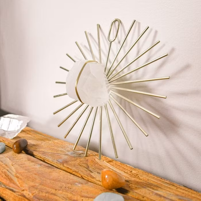 Kristall Healing grid Quartz Sunburst Gold - Ariana Ost