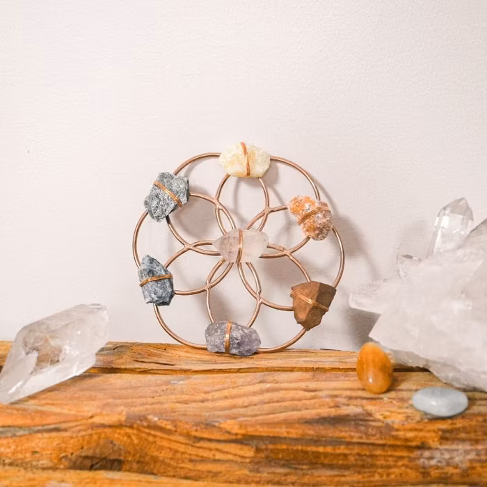 Chakra Balancing Flower of Life Healing grid Rosé- Ariana Ost