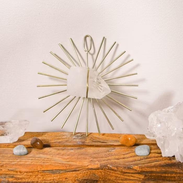 Kristall Healing grid Quartz Sunburst Gold - Ariana Ost