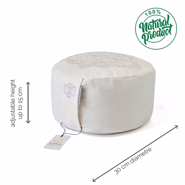 Meditationskudde Lotus Ivory white - Love Generation