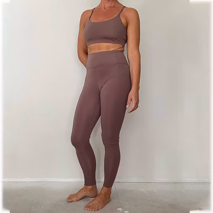 Yogaleggings FLOAT High Rise Long Fog - Girlfriend Collective
