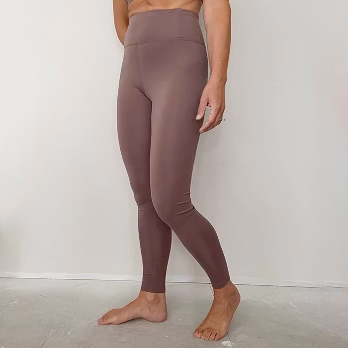 Yogaleggings FLOAT High Rise Long Fog - Girlfriend Collective
