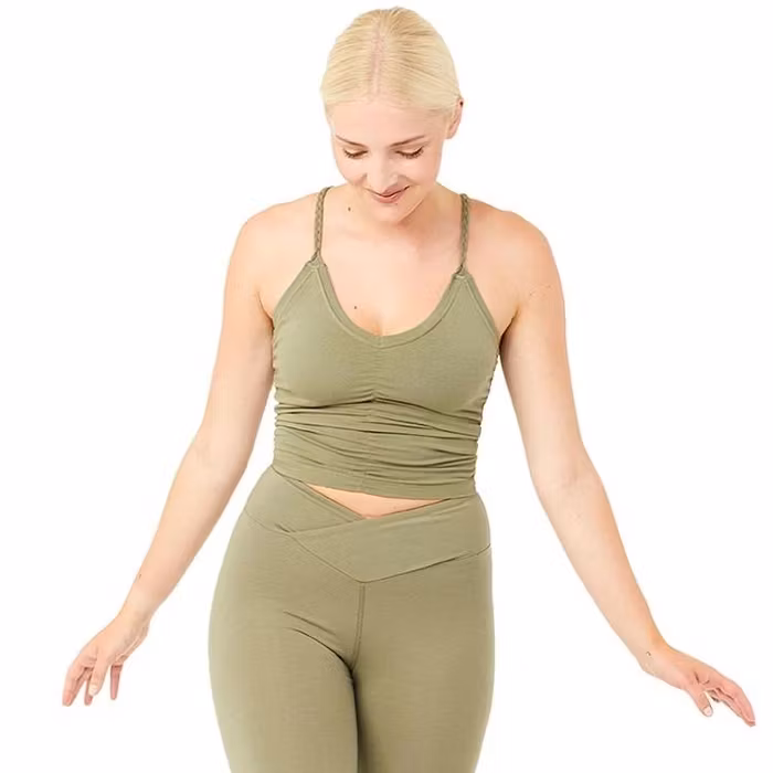 Yogalinne Cable Bra Thyme - Mandala