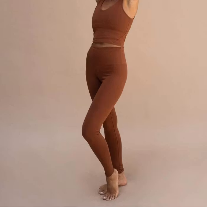 Yogabyxor Ananda leggings Dark Ochre - Indigo Luna