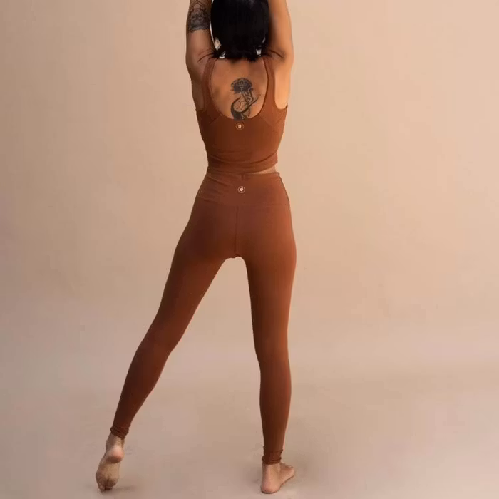 Yogabyxor Ananda leggings Dark Ochre - Indigo Luna