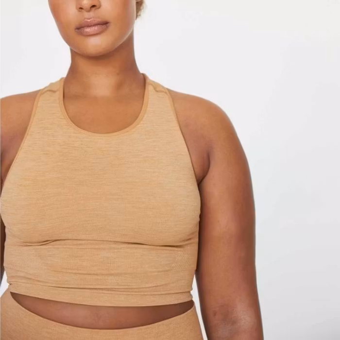 Seamless Crop Top Camel - Moonchild Yogawear