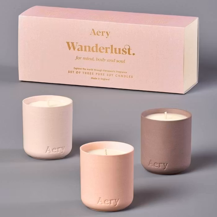 Doftljus aromterapi 3-pack "Wanderlust gift set" - Aery Living