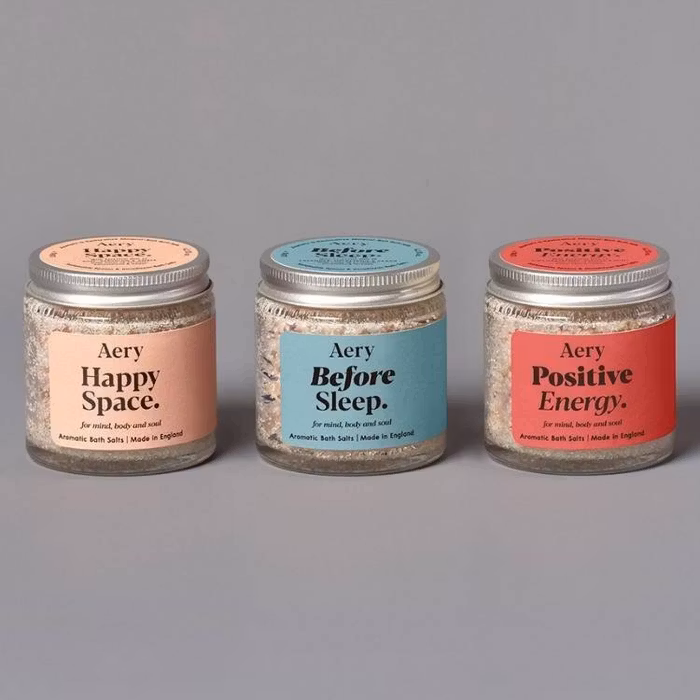 Badsalt 3-pack "Positive Energy Bath Salt Gift Set" - Aery Living