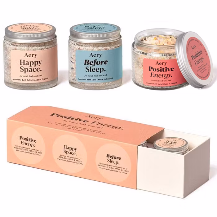 Badsalt 3-pack "Positive Energy Bath Salt Gift Set" - Aery Living