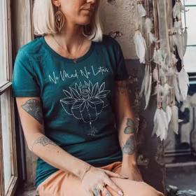 T-shirt "No Mud No Lotus" Glazed Green - Soul Factory