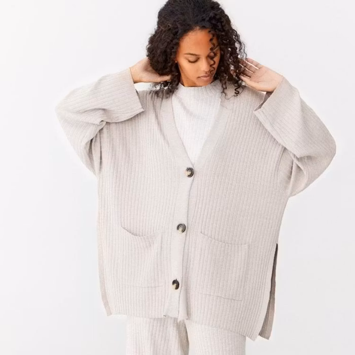 Oversize Cardigan Ronja Light Sand - Movesgood