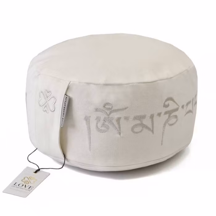 Meditationskudde Mantra Ivory white - Love Generation