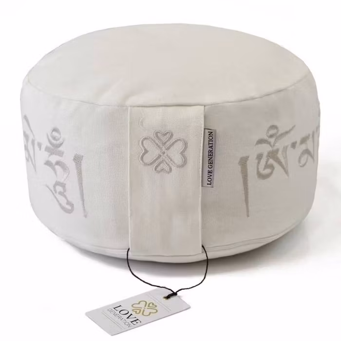 Meditationskudde Mantra Ivory white - Love Generation
