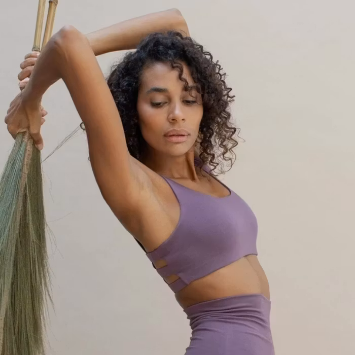 Yoga-BH Boxy crop top Aubergine - Indigo Luna