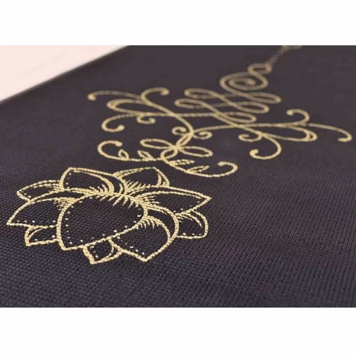 Yogamatta Infinity Lotus Extra Thick Black Gold 6mm - Love Generation
