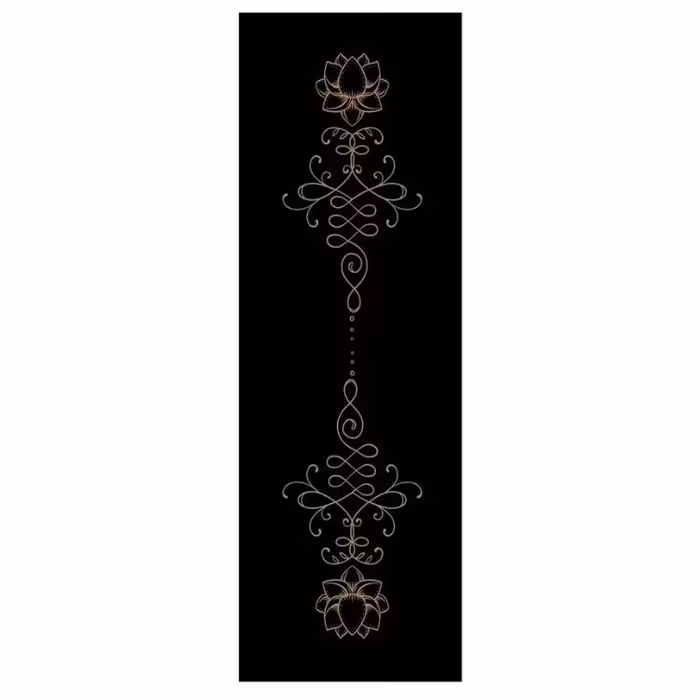 Yogamatta Infinity Lotus Extra Thick Black Gold 6mm - Love Generation